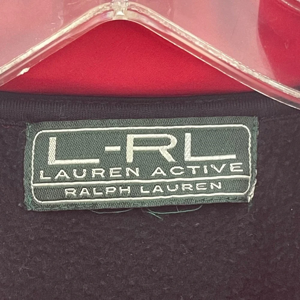 Lauren Active Ralph Lauren Womens Red Quilted‎ Hybrid Fleece Full Zip Jacket M